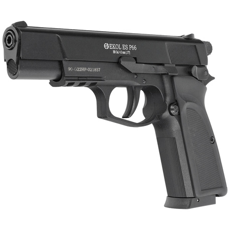 Airgun set 06: Voltran Ekol ES P66 Matte Black 4.5 mm Pistol, 1500 BBs, 10 CO₂, 100 targets