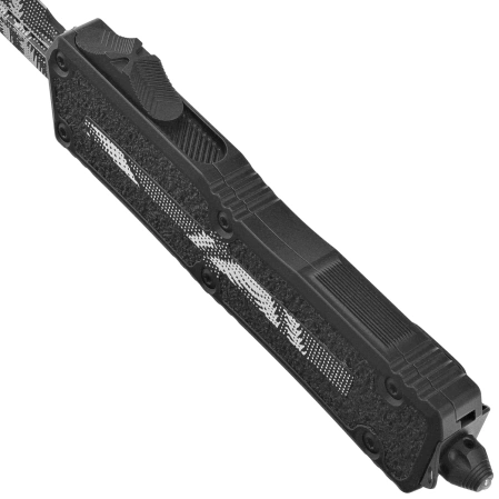 Nóż automatyczny OTF Microtech Scarab II Gen III D/E Geo Trace Camo Aluminium, Black M390MK by Tony Marfione (1280-1GOC)