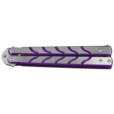 Nóż składany motylek Martinez Albainox Balisong Purple/Brushed Steel, Purple 3Cr13Mov (02158)