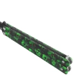 Nóż motylkowy Third Decor Habitat Balisong K3102V Practice Fan Knife Non-Cutting Green Skull 420, Non-Edging Black 420 (TH-K3102V)