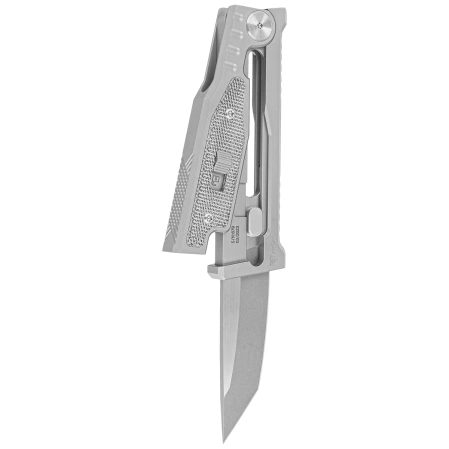 Reate Knife Mini EXO OTF Gravity T/E Bead Blasted Titanium/Black Micarta, Stonewashed CPM 3V