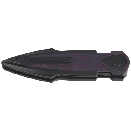 Bestech Ika Dagger Knife Black Titanium/Purple Haze Fatcarbon, Black PVD M390 by Tashi Bharucha (BT2602F)