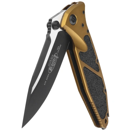 Microtech Socom Elite S/E-M Knife Tan Aluminum, Black Cerakote M390MK by Tony Marfione (160-1TA)