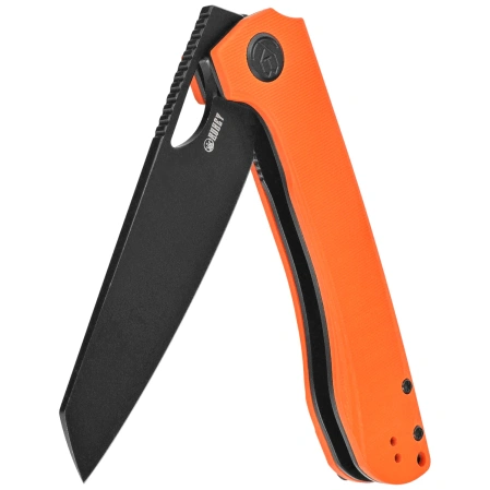 Kubey Elang Knife Orange G10, Blackwashed AUS-10 by Sebastian Irawan (KU365B)