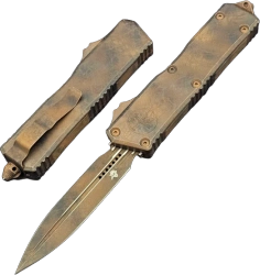 Nóż automatyczny OTF Microtech Scarab II Gen III Executive D/E Signature Plague Outbreak Aluminum, Plague Outbreak M390MK by Tony Marfione (1175-1PLOBS)