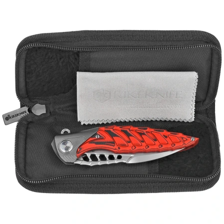 Rike Knife Thor 7 Titanium / Red-Black G10, Satin 154CM (RK-THOR7-BR)