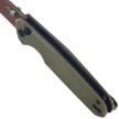 Bestechman Velix Knife OD Green G10, Gold PVD 14C28N Steel by Ostap Hel (BMK07G)