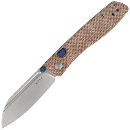 Nóż składany Kizer Renissance Brown Norplex UltreX Micarta, Satin N690 by Caleb Waldman (V3698A2)