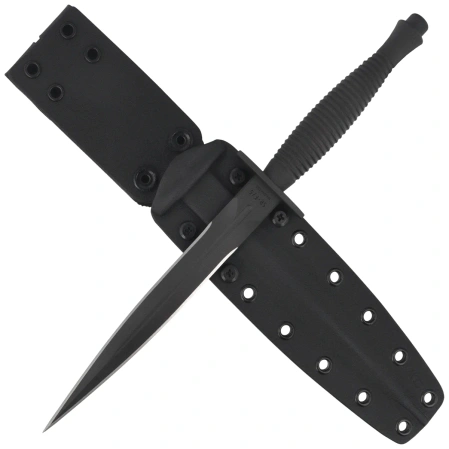 Spartan Blades Ronin F/S Dagger Black Stainless Steel, Black PVD MagnaCut by Tu Lam (SB60BKBKKYBK)
