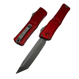 Nóż automatyczny OTF Microtech Combat Troodon Gen III T/E Red Aluminium, Apocalyptic M390MK by Tony Marfione (1144-10APRD)