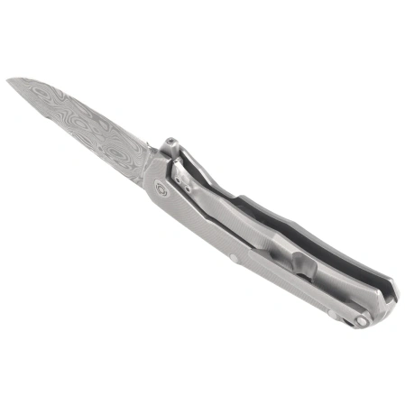 LionSteel T.R.E. Knife Gray Titanium, Thor Damasteel Damascus by Molletta (TRE DT GY)