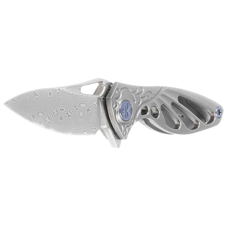 Nóż na szyję Rike Knife Mini Hummingbird Titanium, Rose Damascus by Richard Wu (RK-MINI-P)