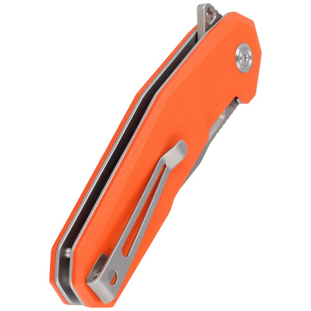 Kubey Carve Knife Orange G10, Bead Blasted AUS-10 (KB237I)