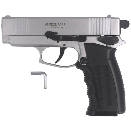 Zestaw pistolet wiatrówka Voltran Ekol ES 55 White 4.5 mm, 1400 BBs, 10 kapsuł, tarcze