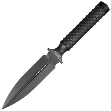 Nóż Microtech A.D.O. D/E Marfione Custom Black DLC Double Vapor Blast CPM 3V, Black DLC Ti Endcap by Tony Marfione (115-DLCVB-MCK)