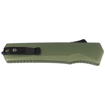 Tekto A5 Spry D/P OD Green Aluminum OTF Knife, Black CPM S35VN