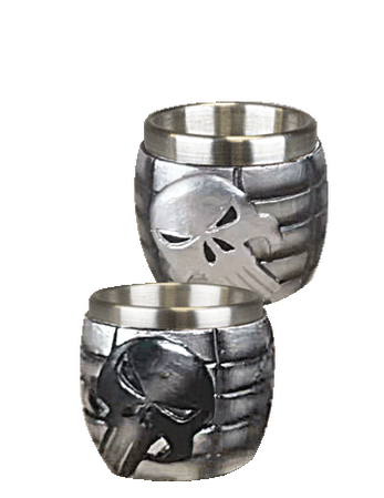 Tole 10 Imperial Skull Metal Shot Glass with Resin Detailing (39399)