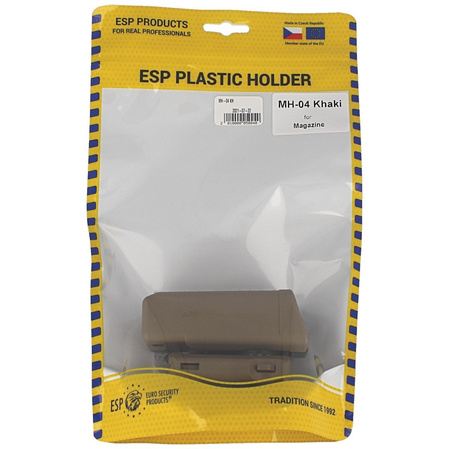 ESP Double-Stack 9 mm / .40 Magazine Pouch with UBC-01 Belt Clip, Khaki (MH-04 KH)