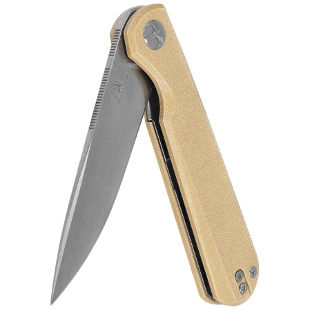 Nóż składany Bestechman Flick Khaki G10, Satin/Stonewashed D2 by Ostap Hel (BMK13C)