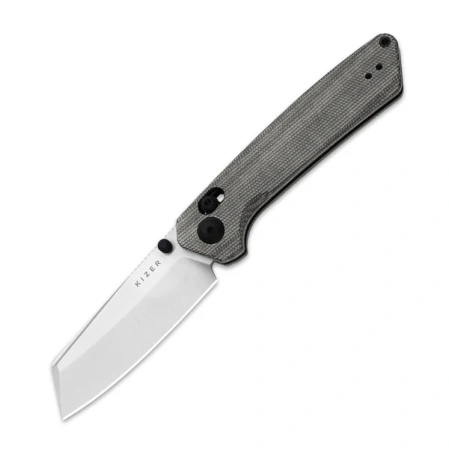 Nóż składany Kizer Madrac Black Norplex UltreX Micarta, Satin Nitro-V by Matteo Pignatelli (V3693A3)