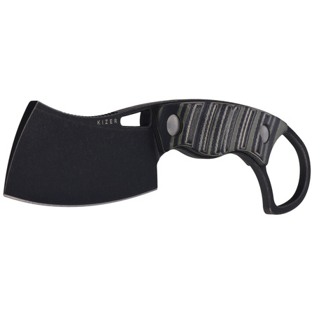 Kizer Little Rhino Knife Olive Green-Black G10, Black D2 by Giedymin Kapuscinski (1065A3)