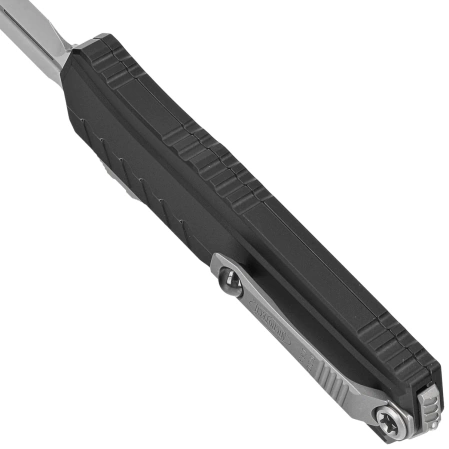 Nóż automatyczny OTF Microtech Cypher II D/E Black Aluminium, Stonewashed M390MK by Deryk Munroe i Tony Marfione (1242-10)