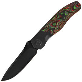 Nóż składany KB Kubey Velvet Snake Black DLC Titanium / Watermelon Sugar Camo Carbon, Black DLC M390 by Bastard Knives (KB266C)