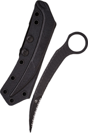 Nóż Microtech Feather Signature Distressed Black F/S M390 by Bastinelli (215-3DBKS)