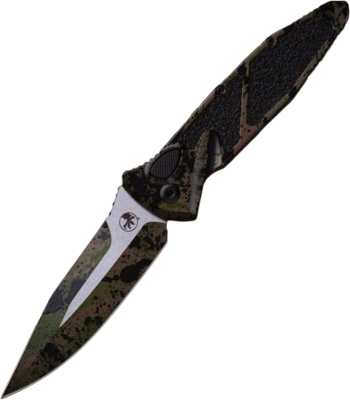 Nóż automatyczny Microtech Socom Elite Auto S/E Signature Tan/Black/OD Green Splatter Aluminium, Tan/Black/OD Green Splatter M390MK by Tony Marfione (160A-1ODTABKSPLSS)