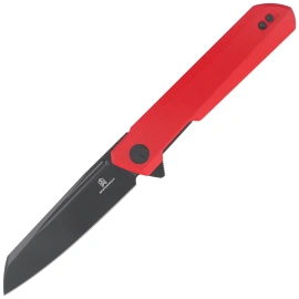 Nóż składany Bestechman Dundee Sheepfoot Red G10, Black PVD D2 by Ostap Hel (BMK09F)