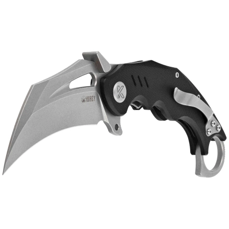 Kubey Wrath Knife Black G10, Beadblasted 14C28N by MUZI Design (KU261A)