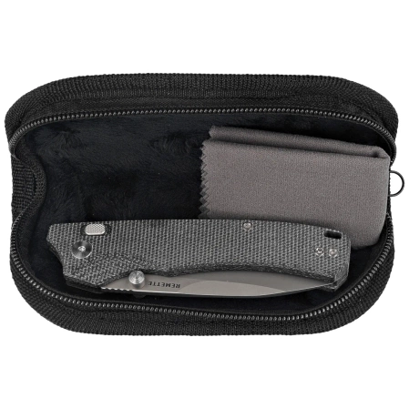 Nóż składany Remette WD107M Black Micarta, Titanium 14C28N