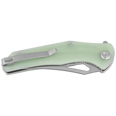 Nóż składany Kubey Phemius KU149D Jade G10, Sandblasted 14C28N