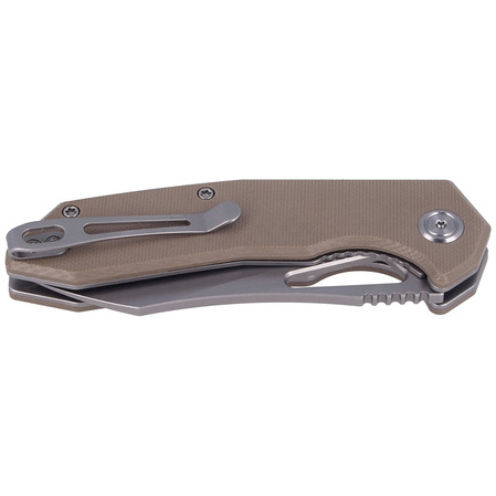 Nóż składany Kubey Knife New Vagrant Tan G10, Sandblast AUS-10 (KU291B)