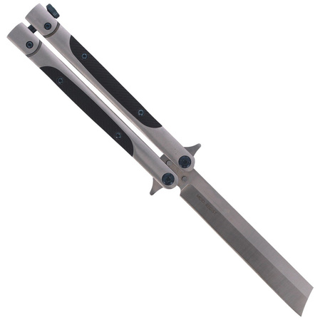 Nóż składany motylek TOKISU Balisong Black G10/Steel, Satin (02174)