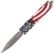 Nóż automatyczny OTF Microtech Dirac Delta D/E Signature 250th Anniversary 4th of July Aluminium, Apocalyptic M390MK by Tony Marfione (227-10APS-4J250)