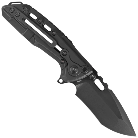 Reate T1000-V2 Titanium Black DLC Knife, Satin/Black DLC M390 by Alvin Lee