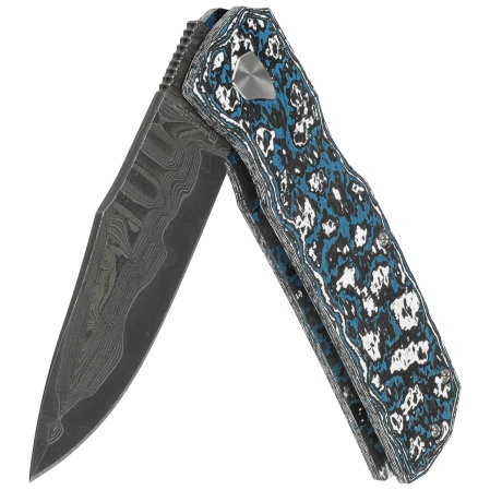 Maserin Power 502/DM Knife Frost Fat Carbon, MagnaCut Damascus by Sergio Consoli