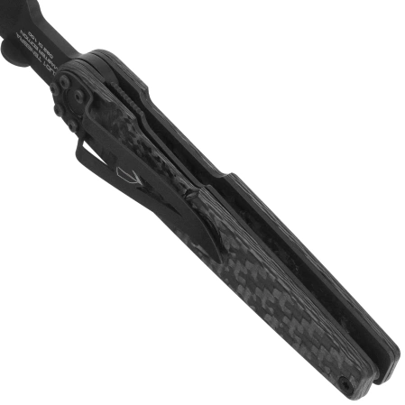 Nóż składany Extrema Ratio LKU01 Tenebra Carbon Fiber, Black DLC M390 by Danilo Rossi (04.1000.0243/M3/DLC-CC-BK)