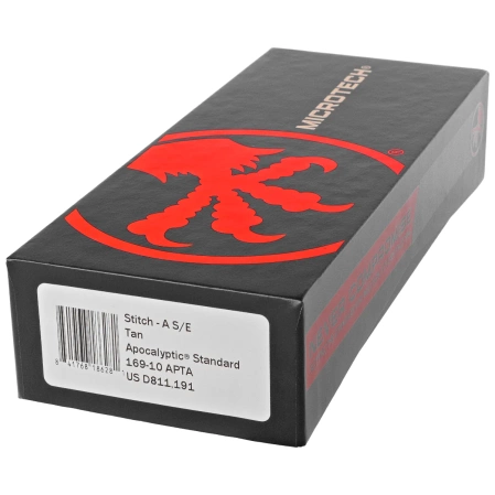 Microtech Stitch-A S/E Automatic Knives Tan Aluminum, Apocalyptic M390 by Borka Blades and Tony Marfione (169-10APTA)