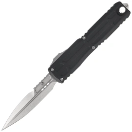 Nóż automatyczny OTF Microtech Ultratech EX-ZBP Bayonet Signature Black Aluminium, Stonewashed M390MK by Tony Marfione (1120EX-10S)