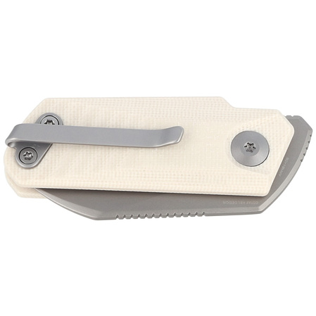 Nóż składany Civivi Ki-V Ivory G10, Silver Bead Blasted 9Cr18MoV by Ostap Hel (C2108C)