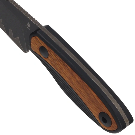 Kizer Finch Knife Black G10/Mkuruti Wood, Acid Washed 3-layer Composite Steel by Vincent Rizzo (1134A1)