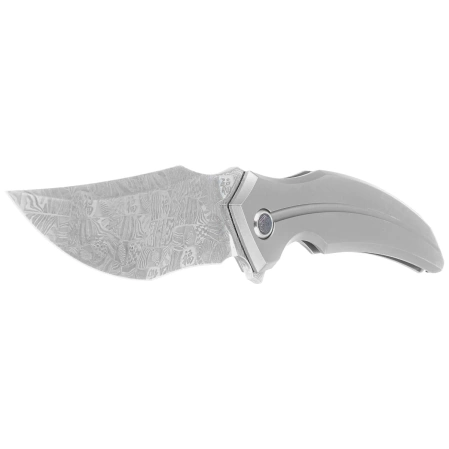 Nóż składany RikeKnife S05 Grey Titanium, Mosaic Damascus (RK-S05)