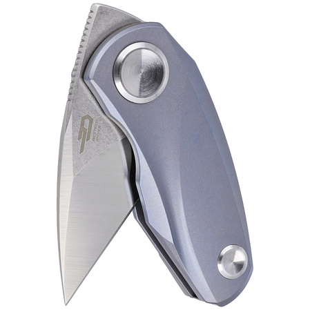 Nóż składany Bestech Tulip Frame Lock Blue Titanium, Stonewashed / Satin M390 by Ostap Hel (BT1913B)