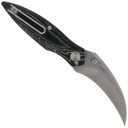 Bestech Mantidae Green Micarta, Satin / Stonewashed 14C28N by Lucas (BG60E)