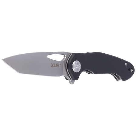 Kubey Knife Dugu Tanto Black G10, Sand Blasted 14C28N (KU159C)