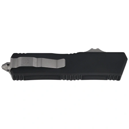 Nóż automatyczny OTF Microtech Scarab II Gen III Executive D/E Black Aluminum, Stonewashed M390MK by Tony Marfione (1175-10)