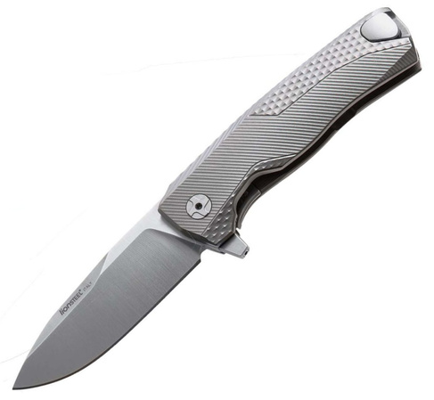 LionSteel ROK Knife Grey Titanium, Satin M390 by Molletta (ROK G)