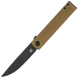 Fox Chnops Knife OD Green Aluminum, Black Top Shield Becut by Riccardo Gobbato (FX-543 ALG)